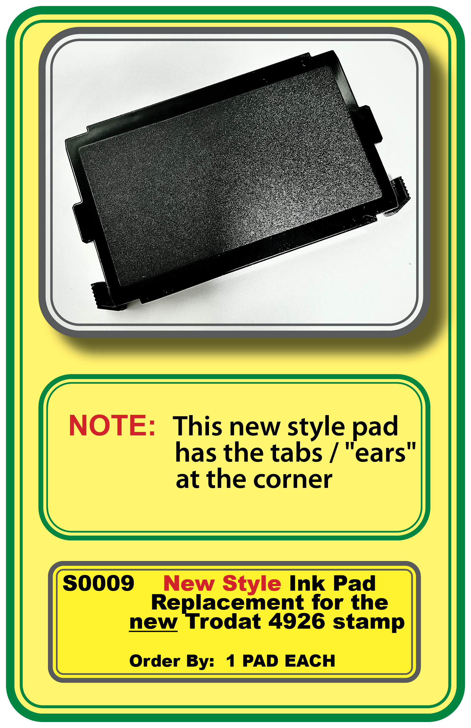 Ink Pad Replacement-Trodat 4926**<b>Order By: 1 PAD EACH</b>